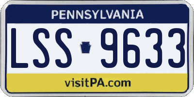 PA license plate LSS9633