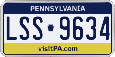PA license plate LSS9634