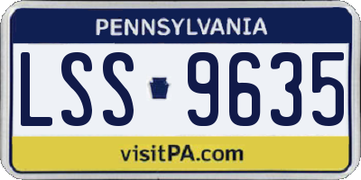 PA license plate LSS9635