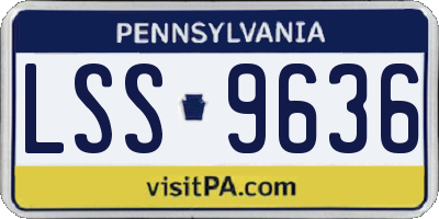 PA license plate LSS9636