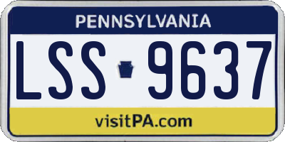 PA license plate LSS9637