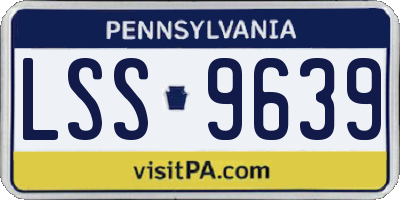 PA license plate LSS9639