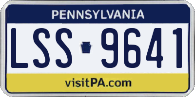 PA license plate LSS9641