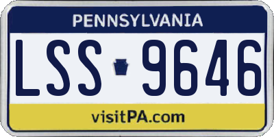 PA license plate LSS9646