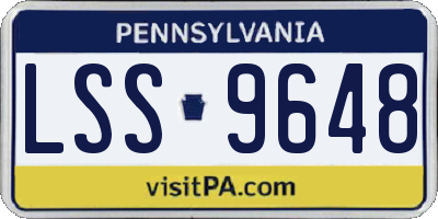 PA license plate LSS9648