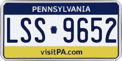 PA license plate LSS9652