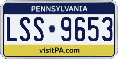 PA license plate LSS9653