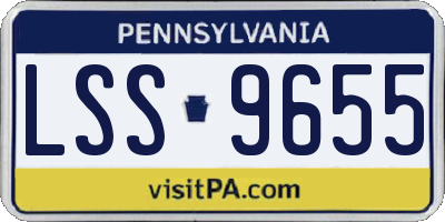 PA license plate LSS9655