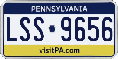 PA license plate LSS9656