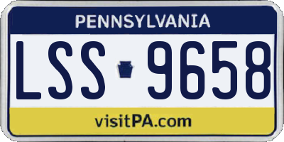 PA license plate LSS9658