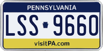 PA license plate LSS9660