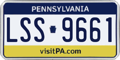 PA license plate LSS9661