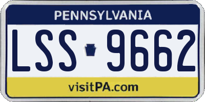 PA license plate LSS9662