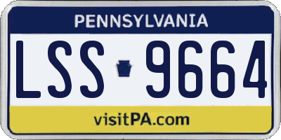 PA license plate LSS9664
