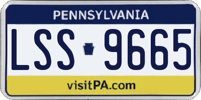PA license plate LSS9665