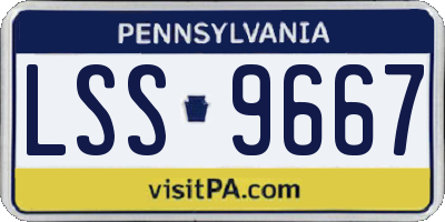PA license plate LSS9667