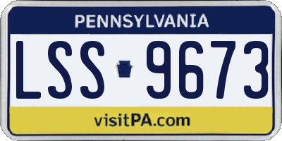 PA license plate LSS9673