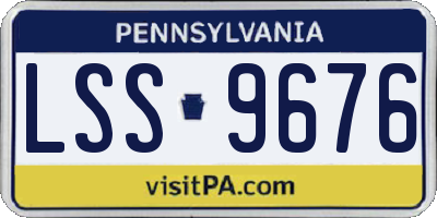 PA license plate LSS9676