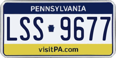 PA license plate LSS9677