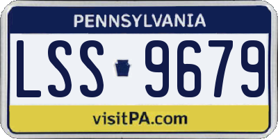 PA license plate LSS9679