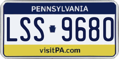 PA license plate LSS9680