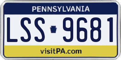 PA license plate LSS9681