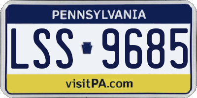 PA license plate LSS9685