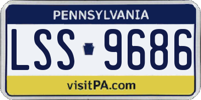 PA license plate LSS9686