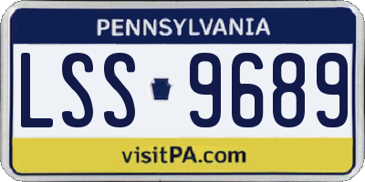 PA license plate LSS9689