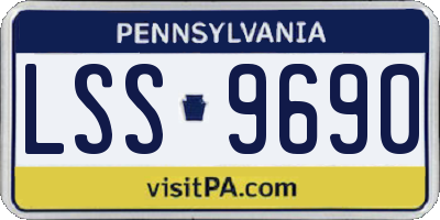 PA license plate LSS9690