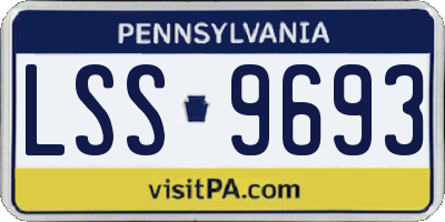 PA license plate LSS9693