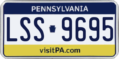 PA license plate LSS9695