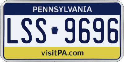 PA license plate LSS9696