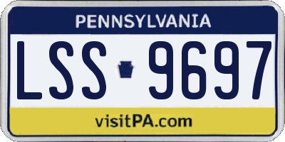 PA license plate LSS9697