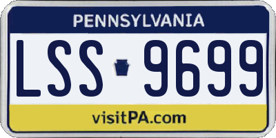 PA license plate LSS9699