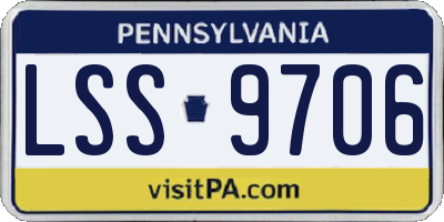 PA license plate LSS9706