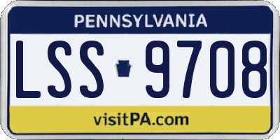 PA license plate LSS9708