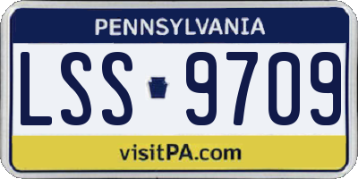 PA license plate LSS9709