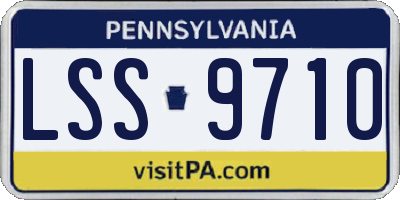 PA license plate LSS9710