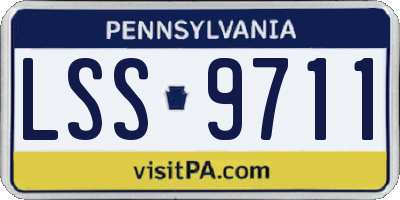 PA license plate LSS9711