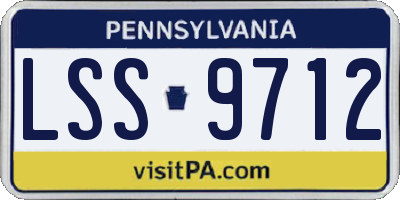 PA license plate LSS9712