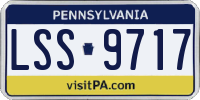 PA license plate LSS9717