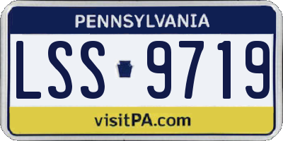 PA license plate LSS9719