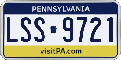 PA license plate LSS9721