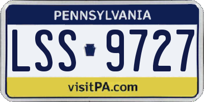 PA license plate LSS9727