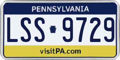 PA license plate LSS9729