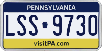 PA license plate LSS9730