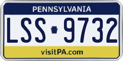 PA license plate LSS9732