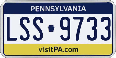 PA license plate LSS9733