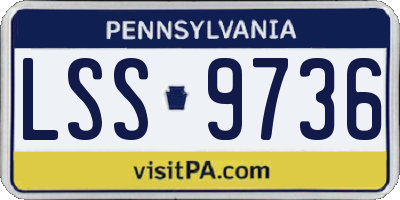 PA license plate LSS9736